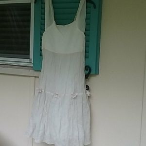 Linen And Lace Dress size4 made in Italy